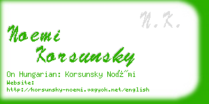 noemi korsunsky business card